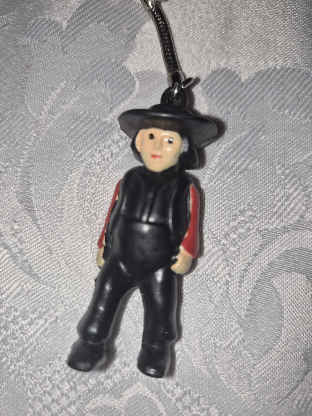 Black and Red Novelty Cowboy Keychain - Unbranded